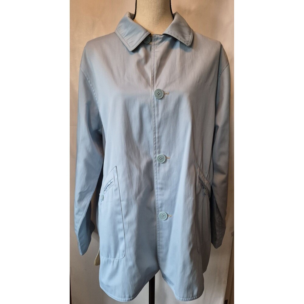 Brem Rain Wind Jacket Reversable Blue / Beige Jacket Women size LP